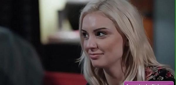 Sensual hot lesbian teen babes Avi Love, Kenzie Taylor rubbing wet pussy and eating it for strong orgasms